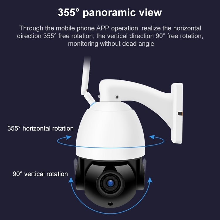 QX5 2.0 Million Pixels 1080P HD 20X Zoom Wireless WiFi Dome Smart Camera, Support Infrared Night Vision / Motion Detection / Voice Intercom / TF Card, AU Plug, WiFi Version QX5 2.0 Million Pixels 1080P HD 20X Zoom Wireless WiFi Dome Smart Camera, Support Infrared Night Vision / Motion Detection / Voice Intercom / TF Card, AU Plug, WiFi Version